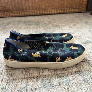 Rothy's Blue and Cream Slip-On Shoes